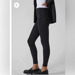 Athleta Moto Leggings, Black, Size Medium